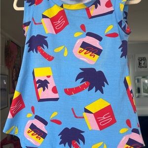 Nooworks Light Blue Tropical Graphic Tank Top